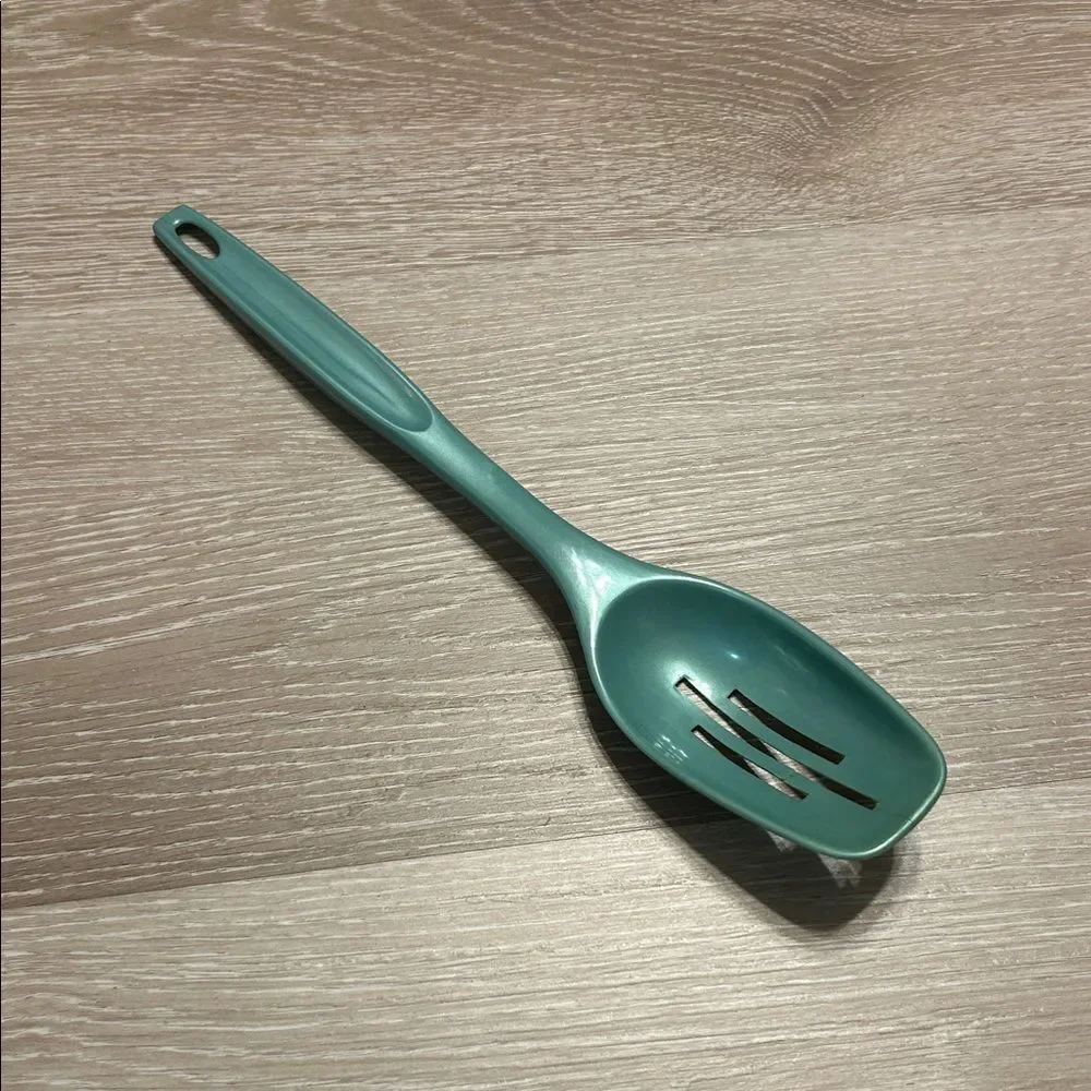 Foley Vintage Metallic Teal Slotted Kitchen Spoon